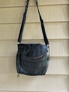 The Sak Leather Boho Bag with Silver Stud Accents